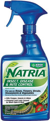 Natria 707100D RTU Insecticide, Liquid, Spray Application, Flowers, Houseplants, Roses, Shrubs, Vegetables, 24 oz