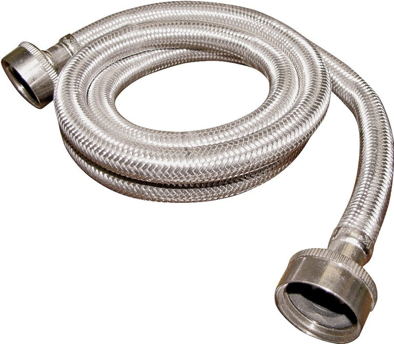 Plumb Pak PP23832 Washing Machine Discharge Hose, 3/4 in ID, 5 ft L, FHT x FHT, Stainless Steel