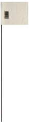 Hy-Ko SF-21/WH Safety/Boundary Stake Flag, 21 in L, 1-1/2 in W, White, Vinyl