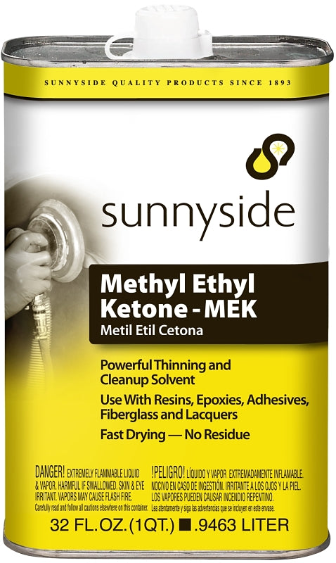 Sunnyside 84732 Methyl Ethyl Ketone Thinner, Liquid, Pungent, Transparent, 1 qt