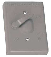 611-1 COVER 1G W/SWITCH WP GRE