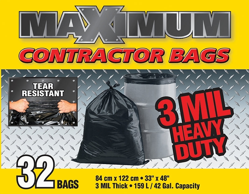 33483 BAG GRBGE CNTCR33X48 BLK