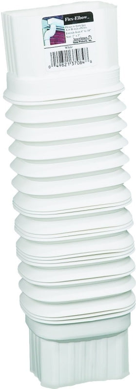 37084 ELBOW FLEX WHT 2X3X8-1/8