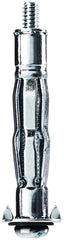 COBRA ANCHORS 131Y Hollow Wall Anchor, #6-32 Thread, Steel, Plated, 85 lb