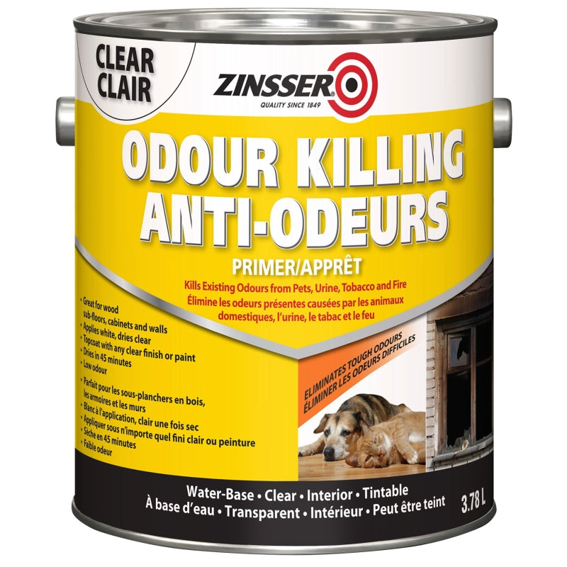 Rust-Oleum 316872 Interior Odor Killing Primer, Clear, White, 3.78 L
