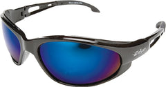 SW118 SFTY GLASS  BLK/BLU LENS