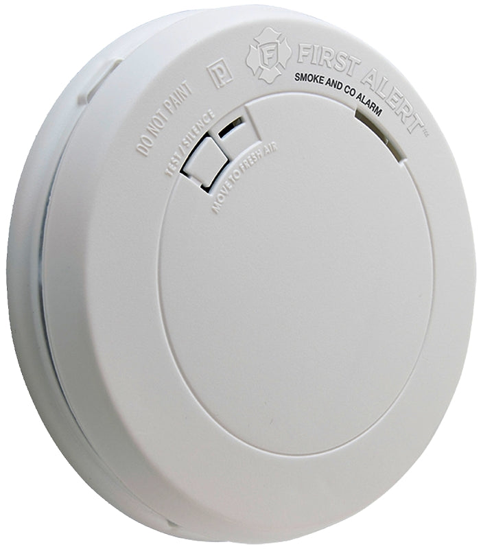 First Alert 1039787 Smoke and Carbon Monoxide Alarm, Photoelectric Sensor, Twist-lock, White