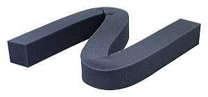 M-D 02006 Weatherstrip, 1-1/4 in W, 1-1/4 in Thick, 42 in L, Foam, Gray