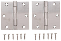 HINGE DR SQ 3.5X3.5IN BRUSH SS