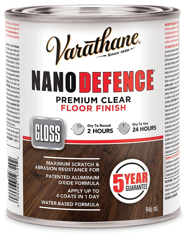 Varathane 254214 Premium Floor Finish, Gloss, Liquid, Clear, 946 mL, Can