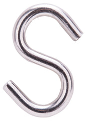 ProSource LR379 S-Hook, 289 lb Working Load, 19/64 in Dia Wire, Stainless Steel, Stainless Steel