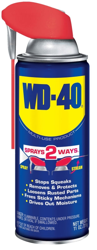 WD-40 SMART STRAW 490040 Lubricant, Multi-Purpose, Light Amber, 11 oz Aerosol Can, Liquid