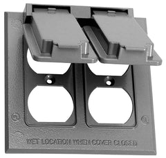 4261-1 COVER 2GA RECEPTACLE GR