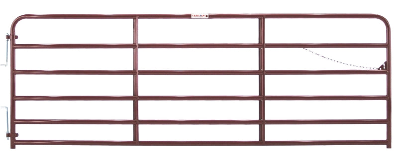 Tarter 2RG10 Bull Gate, 10 ft W Gate, 52 in H Gate, Steel Frame, Red