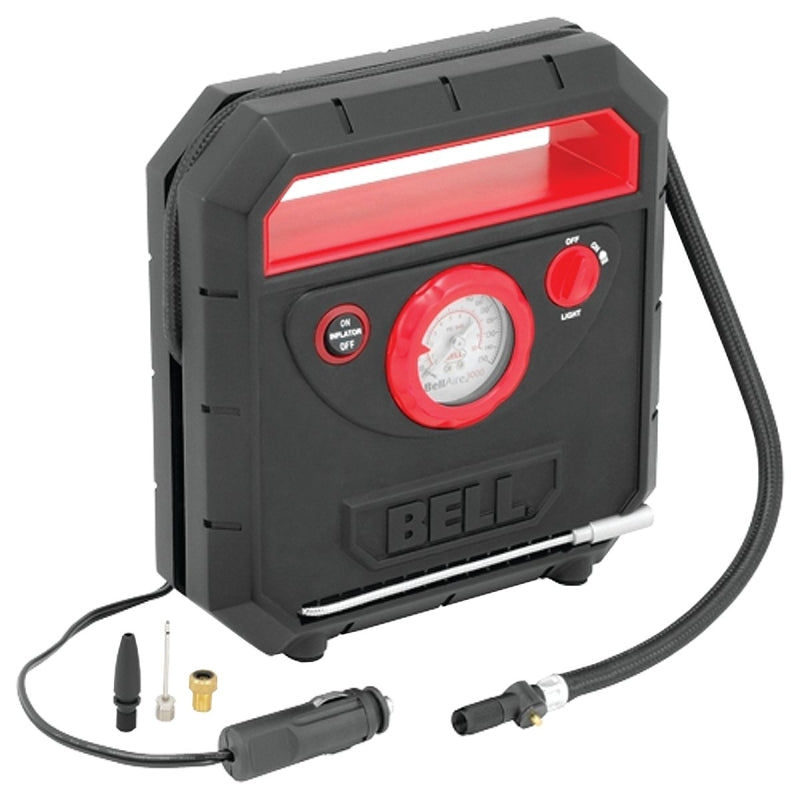 Genuine Victor 3000 Series 22-1-33000-8 Tire Inflator, 12 V, 1 to 150 psi Pressure, Dial, ABS, Black/Red