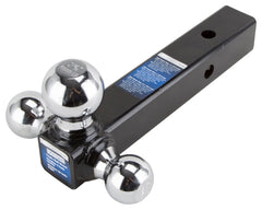 TRI-BALL HITCH BLCK/CHRM 8IN L