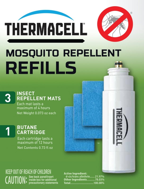 Thermacell MR000-12 Repellent Refill, Includes: (1) Fuel Cartridge, (3) Repellent Mats