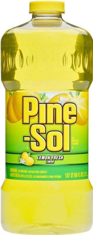 Pine-Sol 40239 All-Purpose Cleaner, 60 oz Bottle, Liquid, Fresh Lemon, Yellow