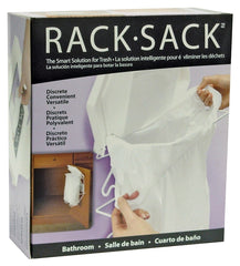 Polyethics Rack Sack 50120 Waste Basket, 5 Bag Starter Pack, Clear/White