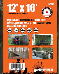 57003 TARP 12X16FT POLY CAMO