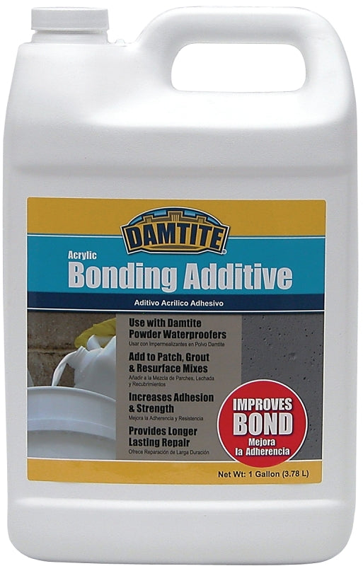 Damtite 05370 Bonding Additive, Liquid, White, 1 gal Bottle