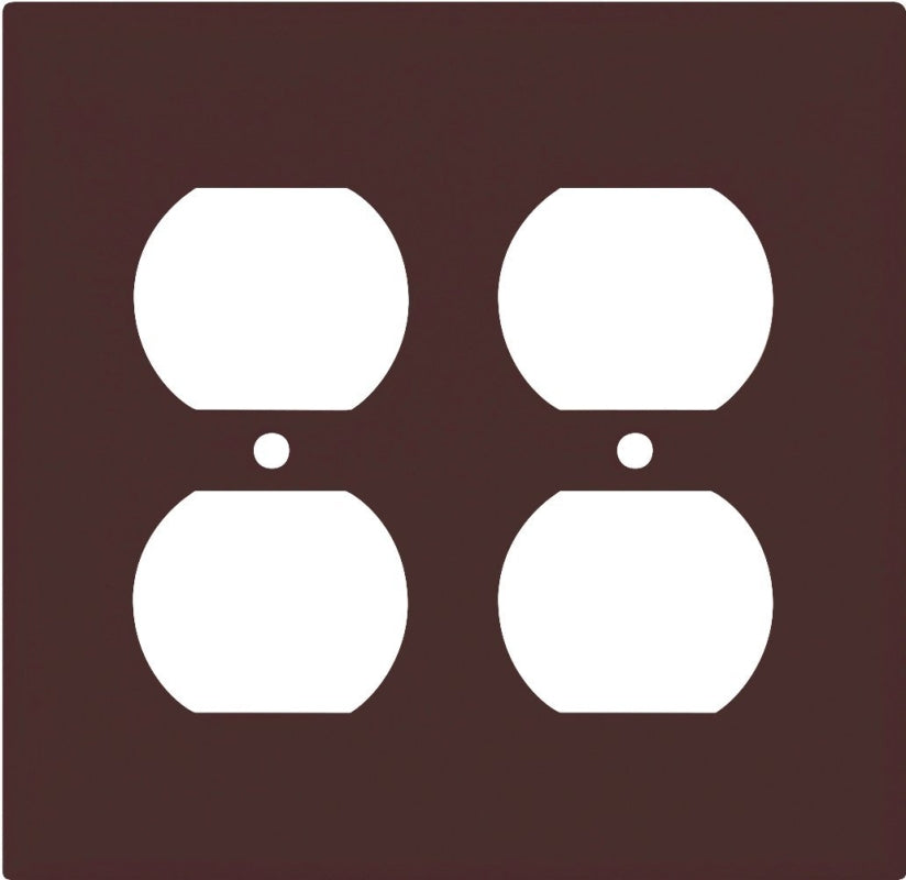 Eaton Wiring Devices PJ82B Series Duplex and Single Receptacle Wallplate, Mid-Size, 4-7/8 in L, 4-15/16 in W
