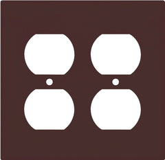 PJ82B 2G RECEPTACLE PLT-BROWN