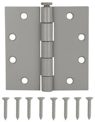 HINGE DOOR GRY SQ 4-1/2X4-1/2