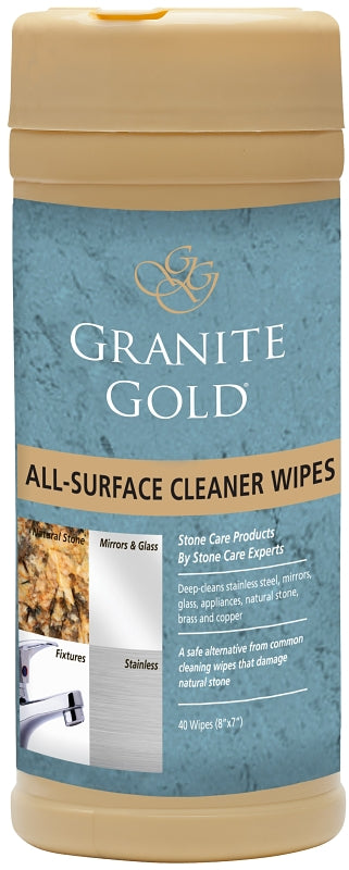 Granite Gold GG0005 Cleaning Wipes, Citrus Lemon