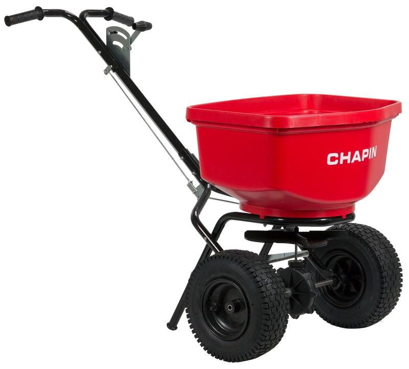Chapin 8303C Contractor Turf Spreader, 100 lb, Steel Frame, Poly Hopper, Pneumatic Wheel