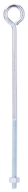 ProSource LR275 Eye Bolt, 6.5 mm Thread, Machine Thread, 3 in L Thread, 1 in Dia Eye, 123 lb Working Load, Steel, Zinc