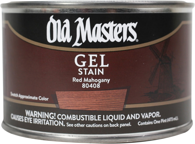 Old Masters 80408 Gel Stain, Red Mahogany, Liquid, 1 pt, Can
