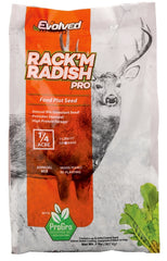 Evolved Rack'M Radish Pro Series EVO81003 Food Plot Seed, Sweet, 2 lb