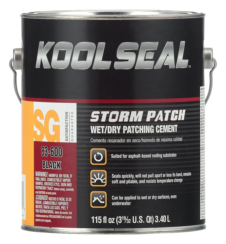 Kool Seal KS0083300-16 Patching Cement, Black, Liquid, 1 gal