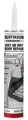 Rust-Oleum 347418 Wet Roof Repair, Black, Liquid, 10.1 oz, Cartridge