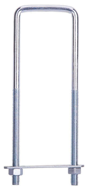 ProSource LR352 U-Bolt, 5/16 in Thread, 3-3/4 in L Thread, Steel, Zinc