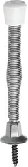 National Hardware N830-112 Door Stop, 23/32 in Dia Base, 3 in Projection, Steel, Satin Nickel