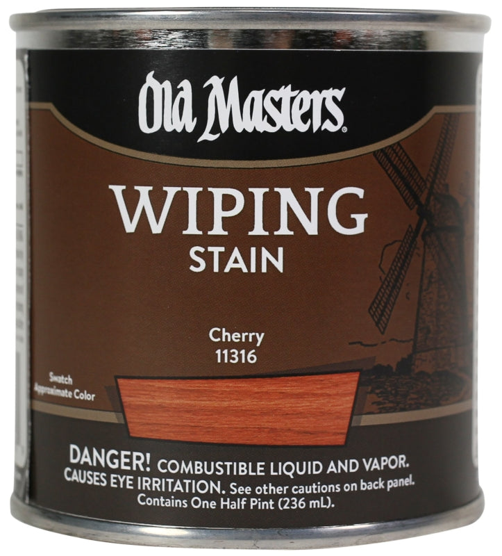Old Masters 11316 Wiping Stain, Clear, Liquid, 0.5 pt, Can