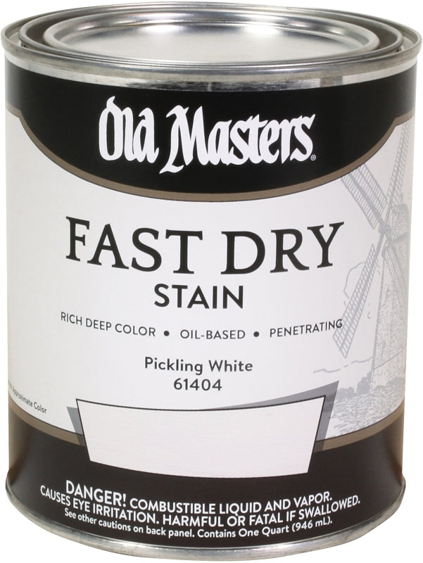 Old Masters 61404 Fast Dry Stain, Pickling White, Liquid, 1 qt