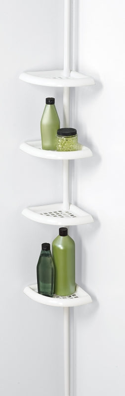 2104W 4 SHELF POLE CADDY WHT