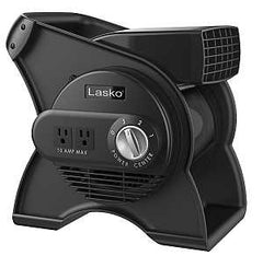 Lasko U12104 Blower Fan, 0.8 A, 120 V, 3-Speeds, 305 cfm Air, Plastic, Black