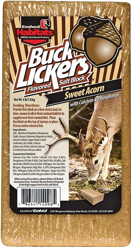 Evolved Habitats Buck Lickers EVO14098 Mineral Block, Acorn Flavor, 4 lb