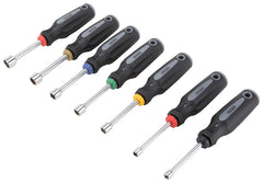 Vulcan SD-SET-3 Nut Driver Set, 7 -Piece, Carbon Steel, Chrome, Black/Gray