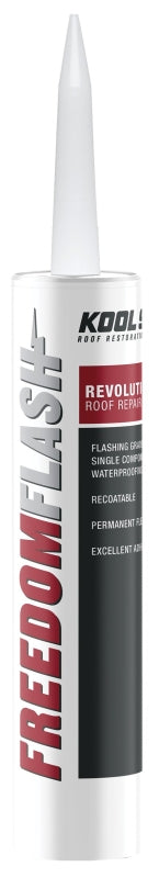 Kool Seal FREEDOM FLASH Series KS0066920-01 Roof Repair Sealant, Gray, Liquid, 10 oz, Cartridge
