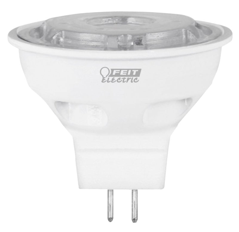 Feit Electric BPBAB/930CA/3 LED Lamp, 12 V, 200 Lumens, 2.6 W, MR16 Lamp, 20 W Equivalent, GU5.3 Lamp Base