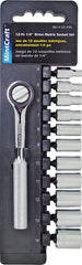 SOCKET SET 12PC METRIC 1/4 DR