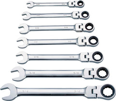 7PC FLX RATCHET WRNCH SET SAE