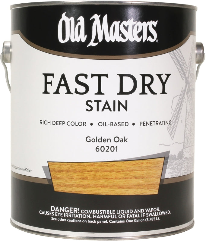 Old Masters 60201 Fast Dry Stain, Golden Oak, Liquid, 1 gal