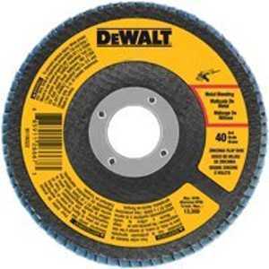 DEWALT DWA8203 Flap Disc, 4 in Dia, 5/8 in Arbor, Coated, 80 Grit, Medium, Zirconium Oxide Abrasive, Fiberglass Backing