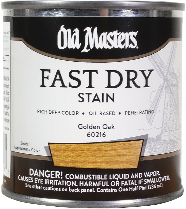 Old Masters 60216 Fast Dry Stain, Golden Oak, Liquid, 1/2 pt